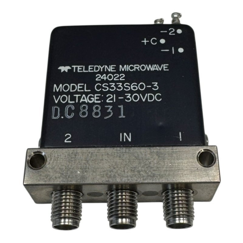 CS33S60-3 Teledyne Coaxial Switch DC-18Ghz 21-30V SMA